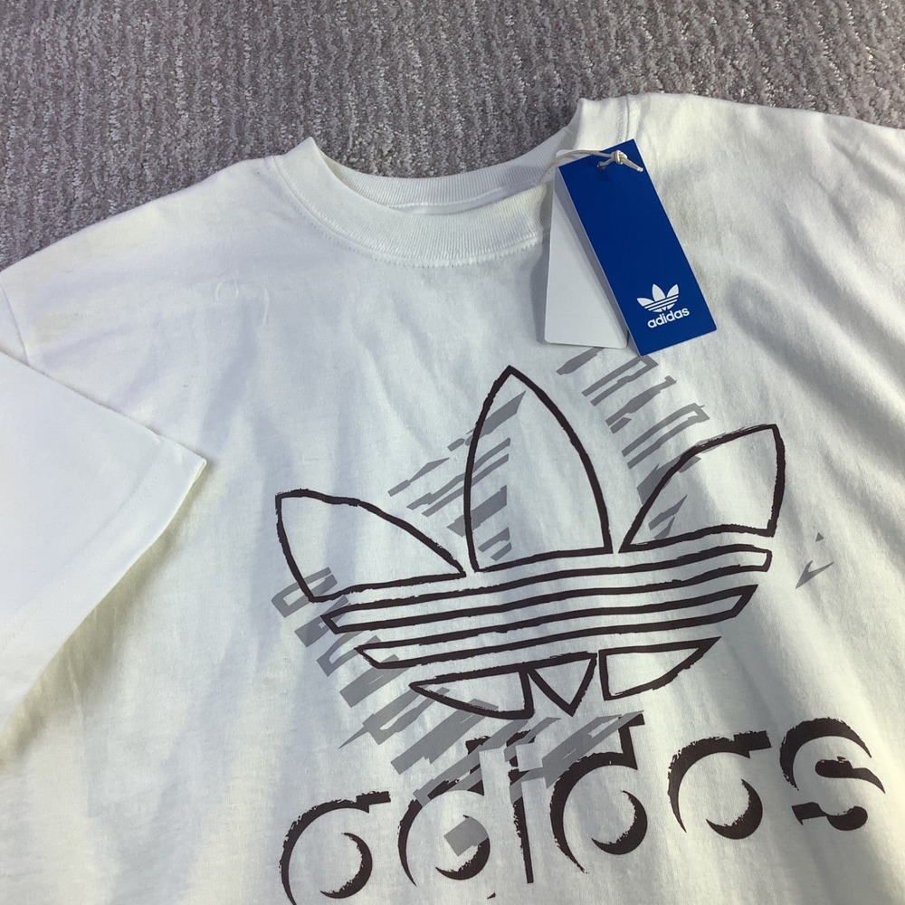 Adidas Originals OG Sketch Trefoil‎ White T Shirt Mens Size M Graphic Tee NWT